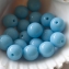 Czech Glass Round Beads 6mm Light/Sky Blue 20 pcs