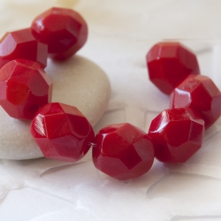 Czech Fire Polished Beads 6 mm Lust Red 20 pcs