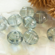 Czech Glass Snails 8x9 mm gray 10 pcs