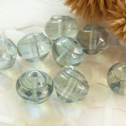 Czech Glass Snails 8x9 mm gray 10 pcs