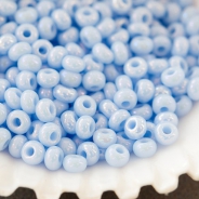 9/0 Czech Glass Seed Beads Preciosa 20g Luster Light Blue