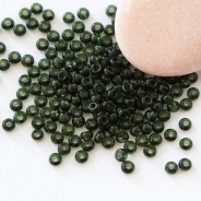 10/0 Czech Glass Seed Beads Preciosa 20g Dark Olive Green