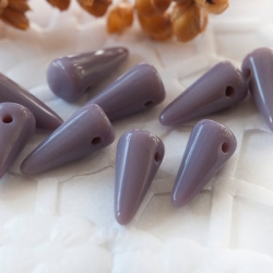 Czech Glass Spike Beads 5x10 mm Purple/Violet 20 pcs