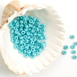 9/0 Czech Glass Seed Beads Preciosa 20g Sky Blue