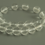 Pressed Round Beads 7 mm Transparent Clear 20 pcs